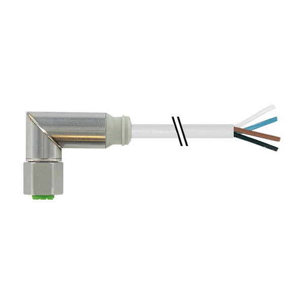 Murrelektronik M12-Steel female 90 Degree with cable, PVC 4x0.34 gy UL/CSA 15m 7044-12341-2141500 - main